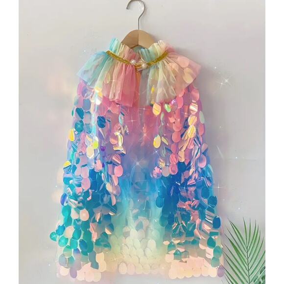 Boutique Other - Girls Sequin Dress Up Princess Super Hero Cape 2T-5T NWT